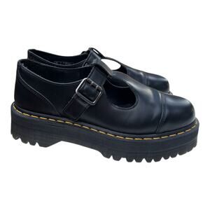 Dr Martens Bethan Smooth Leather Platform Mary Jane Shoe Women Size 11